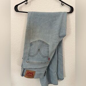 Levi's Light Blue Ribcage Straight Button-Fly Jeans